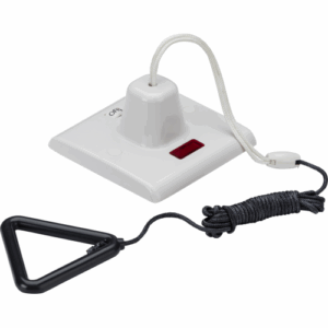 Knightsbridge 50A DP Pull Cord with Neon and Mechanical On/Off [Part M Compliant]