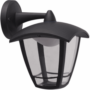 Knightsbridge TORO 230V IP44 8W LED Coach Lantern with Adjustable CCT Black