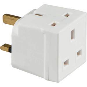 Knightsbridge 13A 2-Way Mains Unfused Adaptor