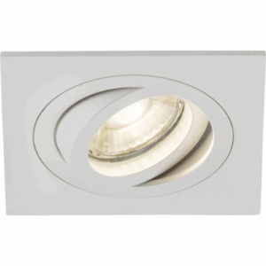 Knightsbridge Ambar Single Tilt Square Downlight White