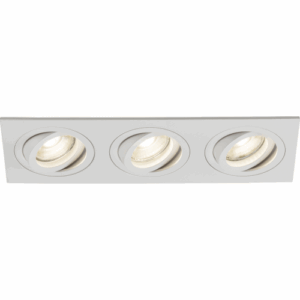 Knightsbridge Ambar Tri Tilt Square Downlight White