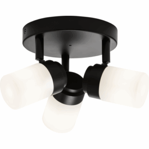 Knightsbridge IP44 G9 Triple Spotlight with Frosted Glass Matt Black