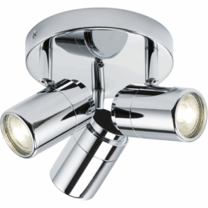 Knightsbridge IP44 GU10 Triple Spotlight Chrome
