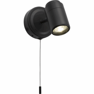 Knightsbridge IP44 GU10 Single Spotlight Matt Black