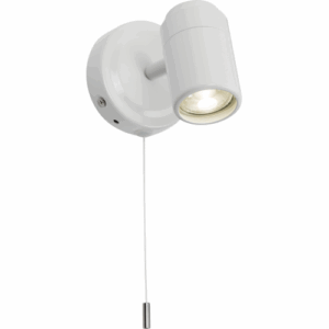 Knightsbridge IP44 GU10 Single Spotlight Matt White