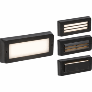 Knightsbridge 230V IP65 5W LED CCT Adjustable Surface Mount Brick light - Black