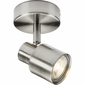 Knightsbridge 230V GU10 Single Spotlight - Brushed Chrome