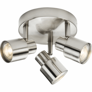 Knightsbridge 230V GU10 Triple Spotlight - Brushed Chrome