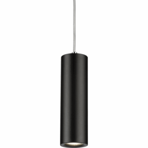 Knightsbridge Dasan Single Long Fixed Round Pendant Black