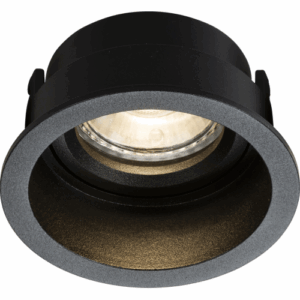 Knightsbridge Dipa Single Fixed Round Anti-Glare Downlight Black