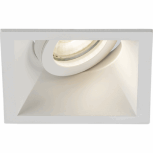 Knightsbridge Dipa Single Tilt Square Anti-Glare Downlight White