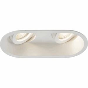 Knightsbridge Dipa Twin Tilt Round Anti-Glare Downlight White