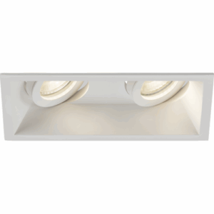 Knightsbridge Dipa Twin Tilt Square Anti-Glare Downlight White