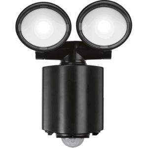 Knightsbridge 230V IP55 Twin Spot LED Security Light Black