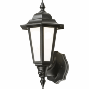 Knightsbridge 230V IP54 8W LED Wall Lantern with Daylight Sensor - Black
