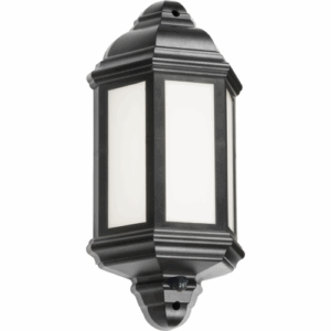 Knightsbridge 230V IP54 LED Half Wall Lantern with Photocell Sensor - Black