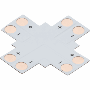 Knightsbridge 12V / 24V LED flex 4-way X-connector - Single Colour