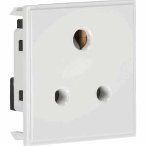 Knightsbridge 5A unswitched round socket module 50 x 50mm - white