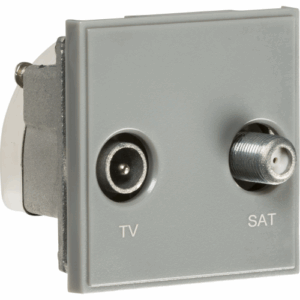 Knightsbridge Diplexed TV /SAT TV Outlet Module 50 x 50mm - Grey