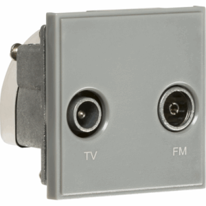 Knightsbridge Diplexed TV /FM DAB Outlet Module 50 x 50mm - Grey
