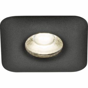 Knightsbridge Odina Single Fixed Square Downlight Black