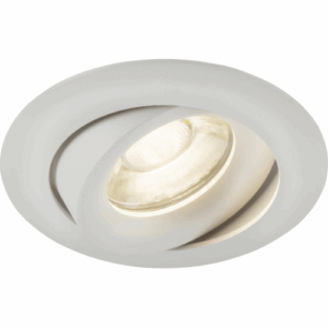 Knightsbridge Odina Single Tilt Round Downlight White