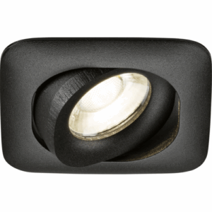 Knightsbridge Odina Single Tilt Square Downlight Black