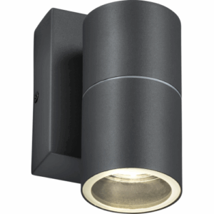 Knightsbridge 230V IP54 GU10 Fixed Single Wall Light with Photocell Sensor - Anthracite