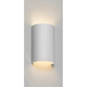 Knightsbridge 230V G9 40W Curved Up and Down Plaster Wall Light