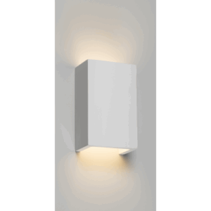 Knightsbridge 230V G9 40W Cuboid Up and Down Plaster Wall Light