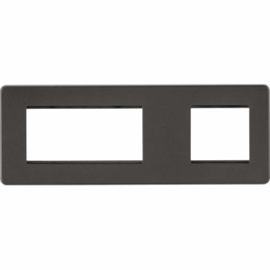 Knightsbridge 6G Modular Faceplate (2G + 4G) - Smoked Bronze