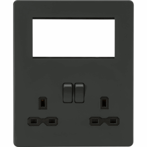 Knightsbridge Small Multi Combination  Plate Anthracite with Black Insert