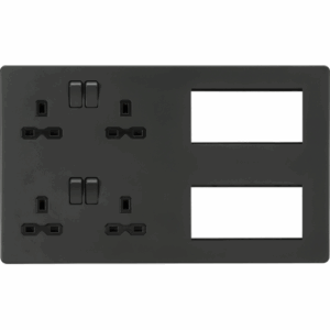 Knightsbridge Combination Plate Anthracite with Black Insert