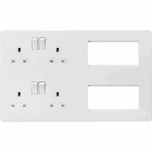 Knightsbridge Combination Plate Matt White with White Insert