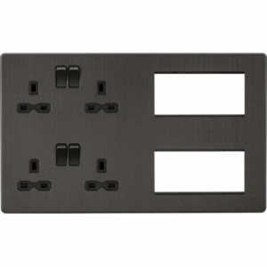 Knightsbridge Combination Plate - Smoked Bronze with Black Insert