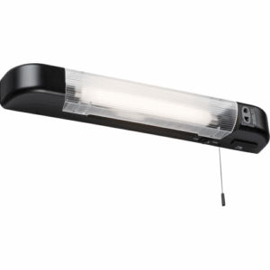 Knightsbridge IP20 6W LED Shaver Light with Dual USB Charger Matt Black