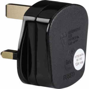 Knightsbridge 13A Rough Use Plug Top (Quick fix) - Black