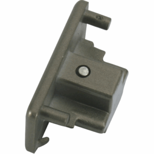 Knightsbridge 230V Single Circuit Track Dead End Cap - Satin Nickel