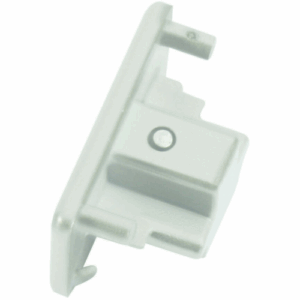 Knightsbridge 230V Single Circuit Track Dead End Cap - White
