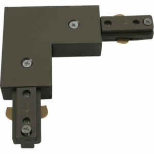 Knightsbridge 230V Track L Right Angle Connector - Satin Nickel