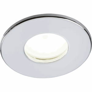 Knightsbridge 230V IP65 Fixed GU10 Fire-Rated Downlight Chrome