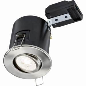 Knightsbridge 230V IP20 Tilt GU10 Fire-Rated Downlight Chrome