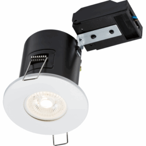 Knightsbridge 230V IP20 Fixed GU10 Fire-Rated Downlight White