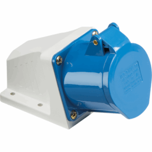 Knightsbridge 240V IP44 32A Angled Surface Mount Socket 2P+E