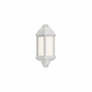 Knightsbridge 230V IP54 LED Half Wall Lantern - White