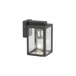 Knightsbridge 230V IP23 E27 Wall Lantern Anthracite