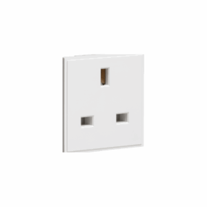 Knightsbridge 13A 1G unswitched socket module 50 x 50mm - white