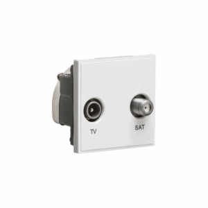Knightsbridge Diplexed TV /SAT TV Outlet Module 50 x 50mm - White