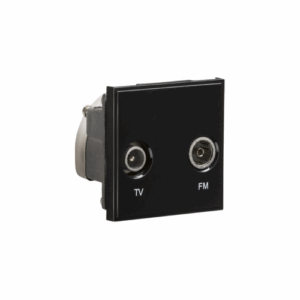 Knightsbridge Diplexed TV /FM DAB Outlet Module 50 x 50mm - Black