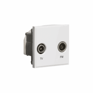 Knightsbridge Diplexed TV /FM DAB Outlet Module 50 x 50mm - White
